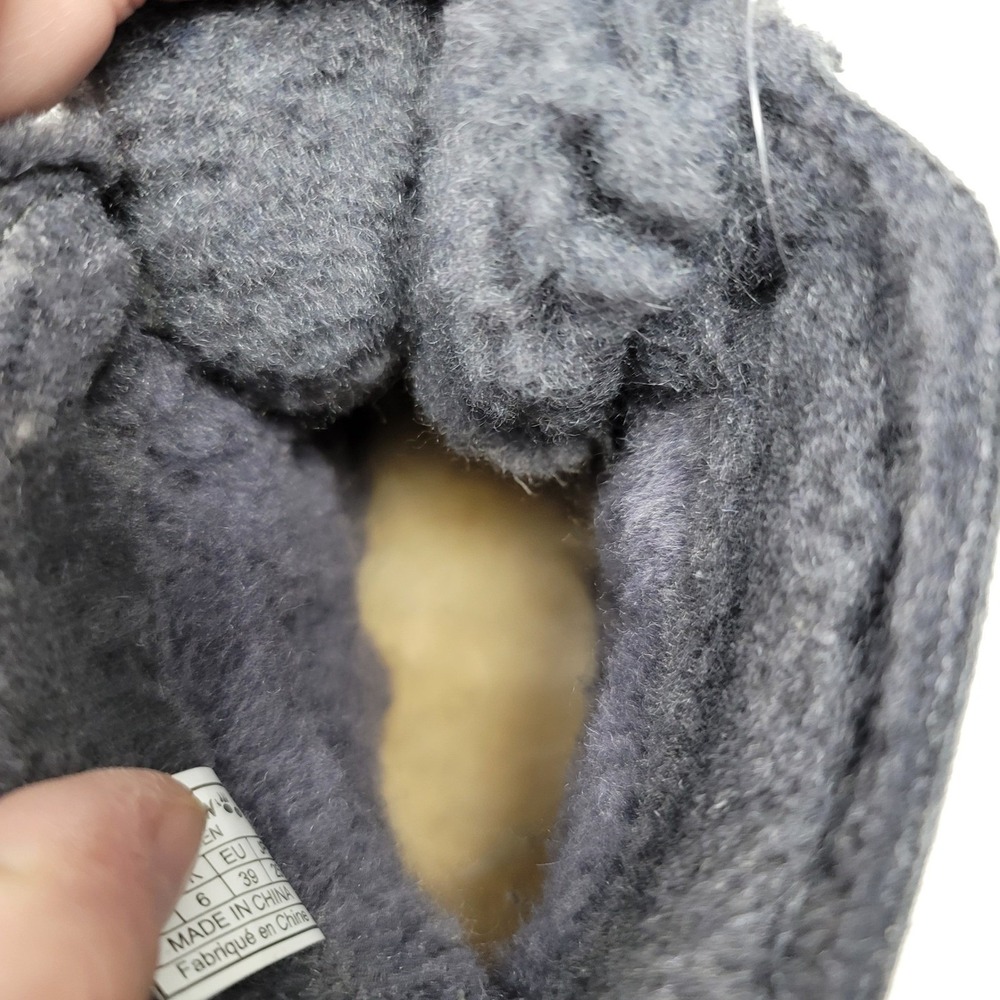 Bearpaw Kerri Suede LaceUp Ankle Snow Boots Booties Sz 8W Charcoal Gray Neverwet - Picture 10 of 13